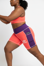 Curvy Model 1 - Coral/Purple