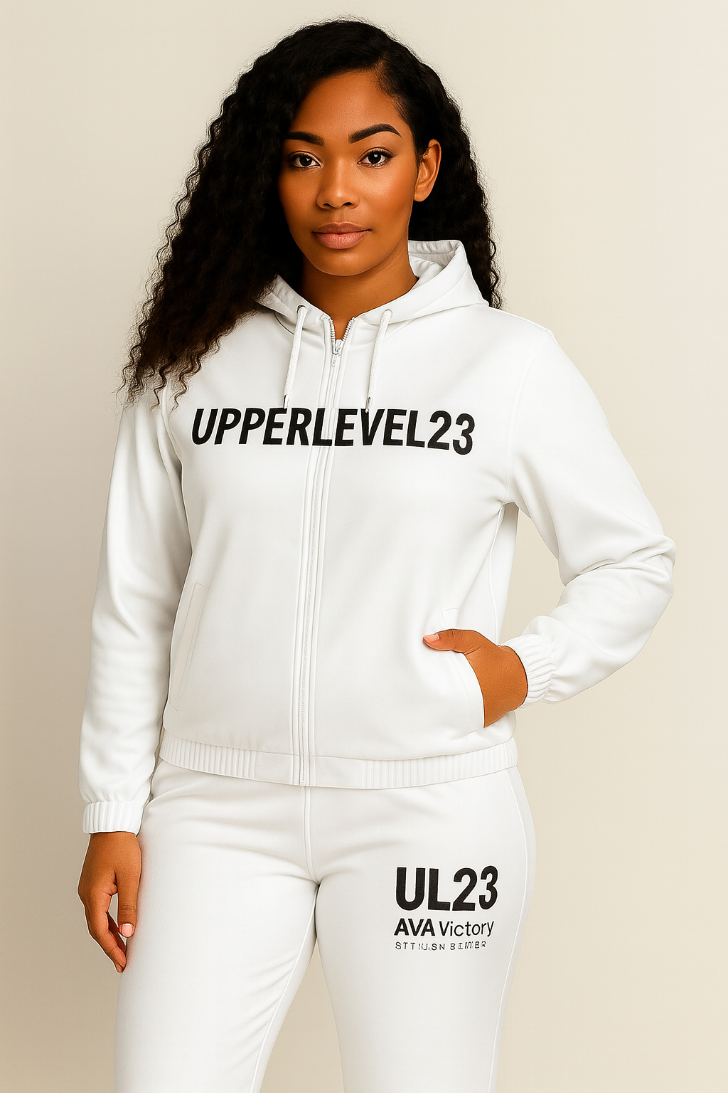 UpperLevel23 Ice White Sauna Suit - 2 Piece Premium Training Suit