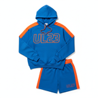 Petite Hoodie Set Flat Lay - Blue & Orange