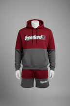 Petite Hoodie Set Mannequin - Red & Gray