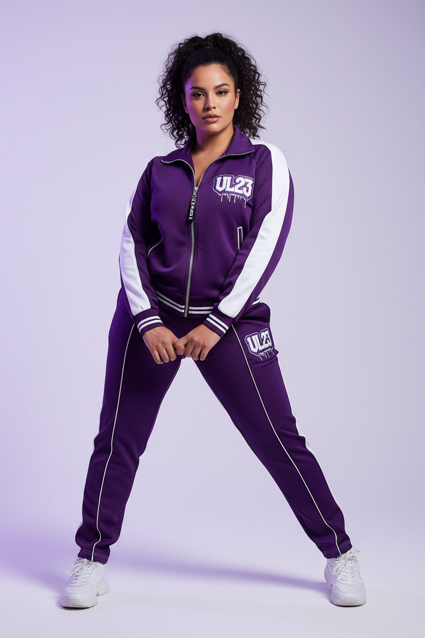 Track Jacket - Purple & White