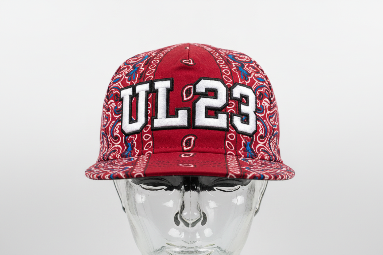 UL23 Bandana Skull Cap - Bright Red
