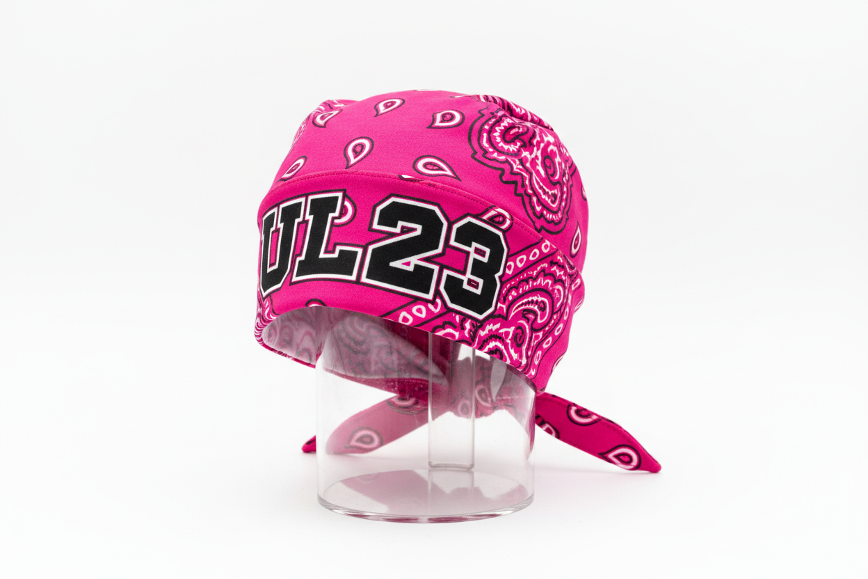UL23 Bandana Skull Cap - Hot Pink